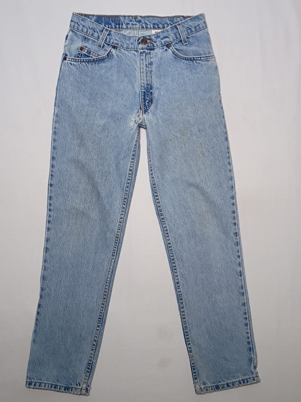 Vintage 1996 Levi's 505 Mens Student Classic Fit Orange Tab Jeans 28X30 USA Blue